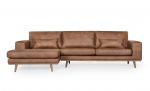 Bytt til bilde nr. 1 (STOCKHOLM Leather Divansofa Venstre Cognac)