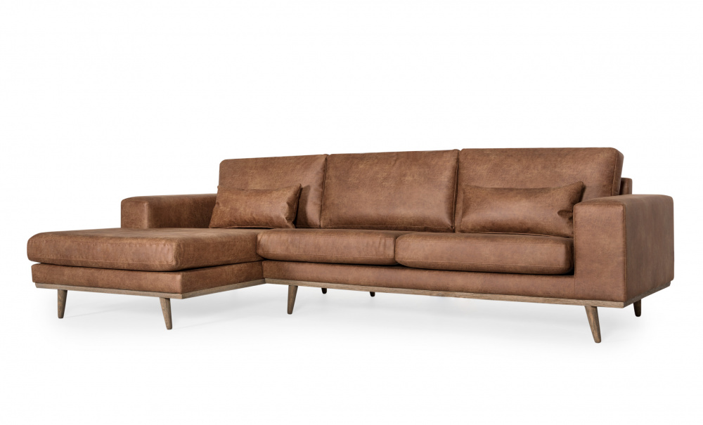 STOCKHOLM Leather Divansofa Venstre Cognac i gruppen Bestselgere / Utvalgte bestselgere / Stockholm hos Sofas & more (N-STD3EZ4OL)