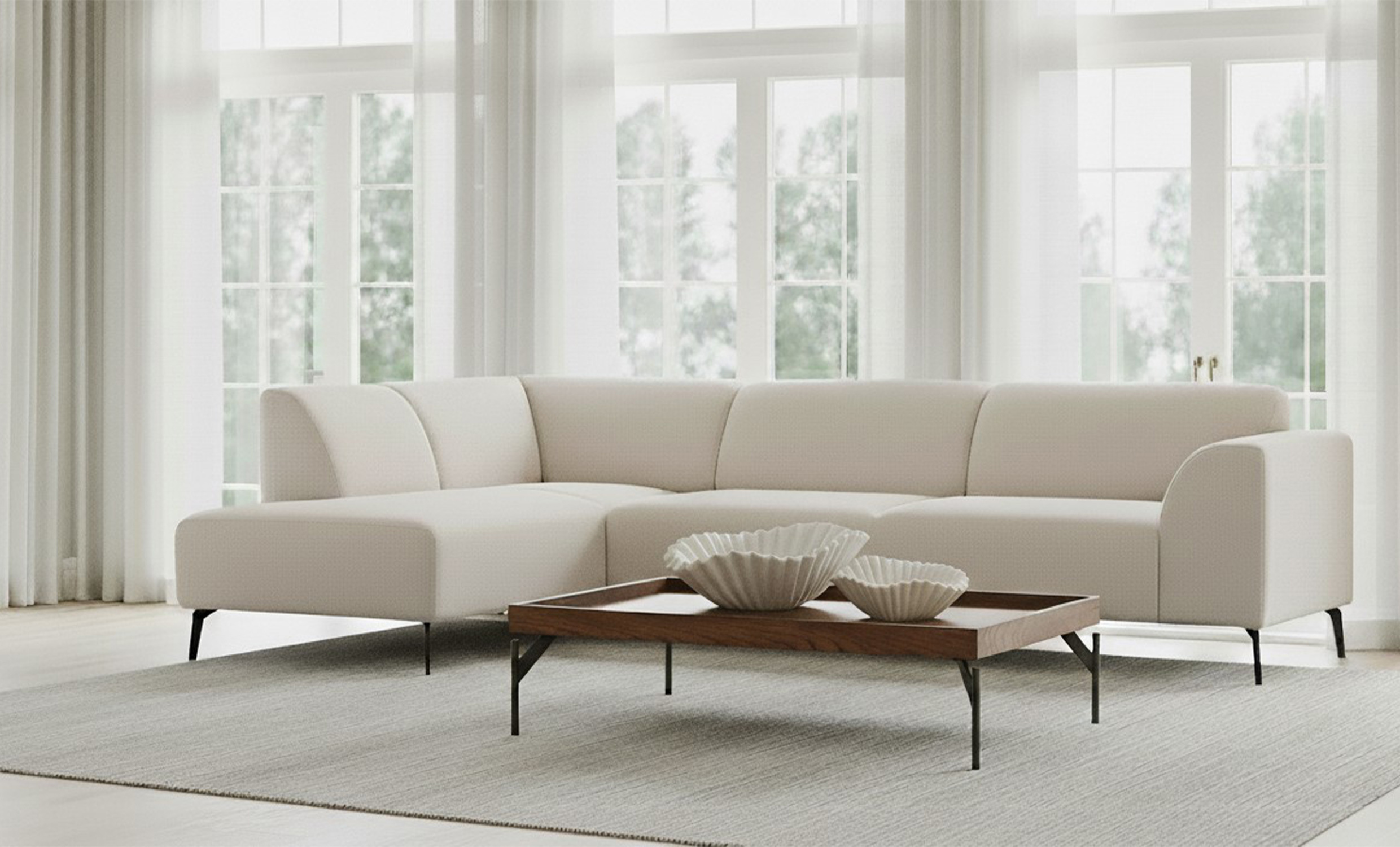 NICE L-Sofa Venstre Greige 