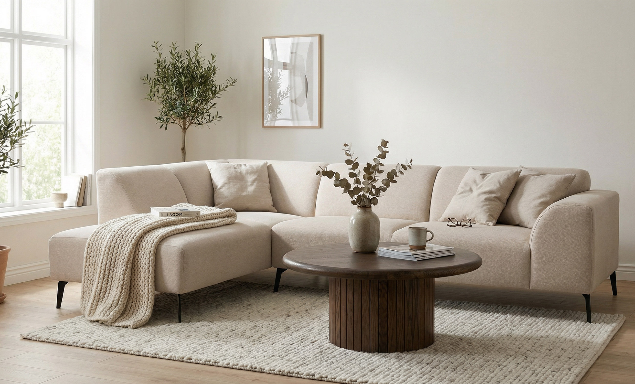 NICE L-Sofa Venstre Greige 