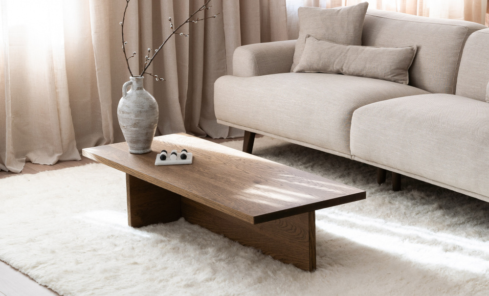 NOMA Sofabord Brunbeiset eikefiner 135x50x27 i gruppen Stue / Sofabord / hos Sofas & more (NO-SB-BR-135)