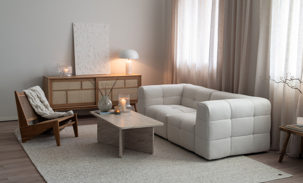 CATANIA Salongbord Cross Beige 120 i gruppen Stue / Sofabord hos Sofas & more (OL-2381CT-C-BE)