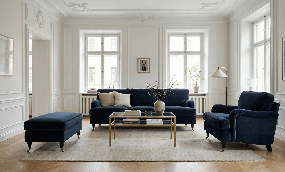 Bilde nr 2 (SKAGEN Lenestol Velvet M�rk bl�)