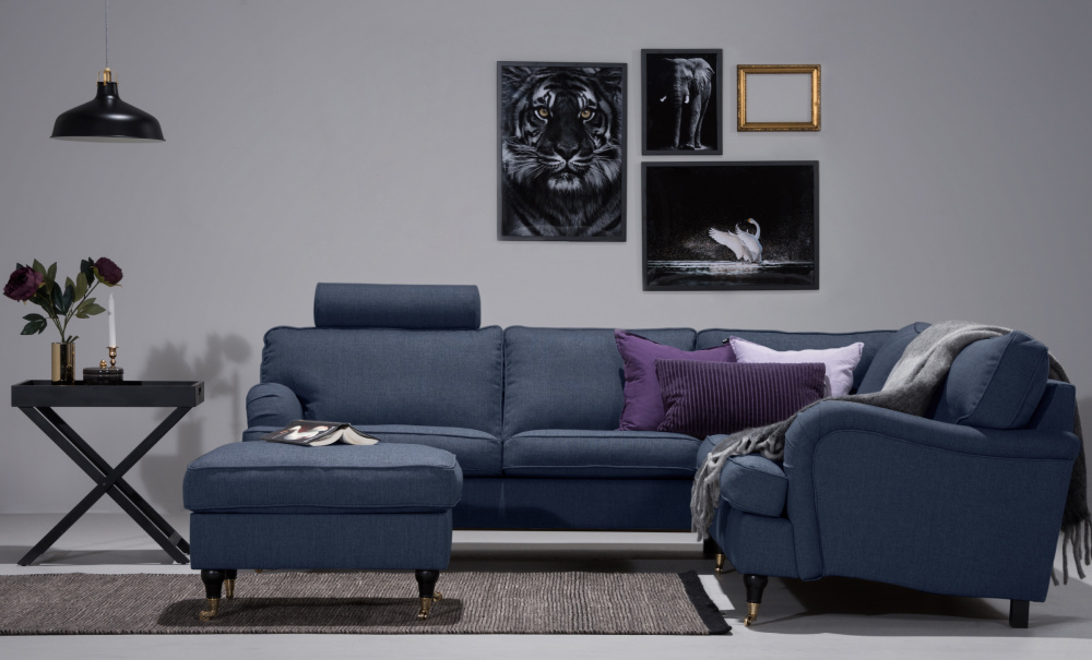 SKAGEN Hjrnesofa Howard Blue i gruppen Stue / Sofaer / Howard-sofaer hos Sofas & more (SKA3C3IN80)