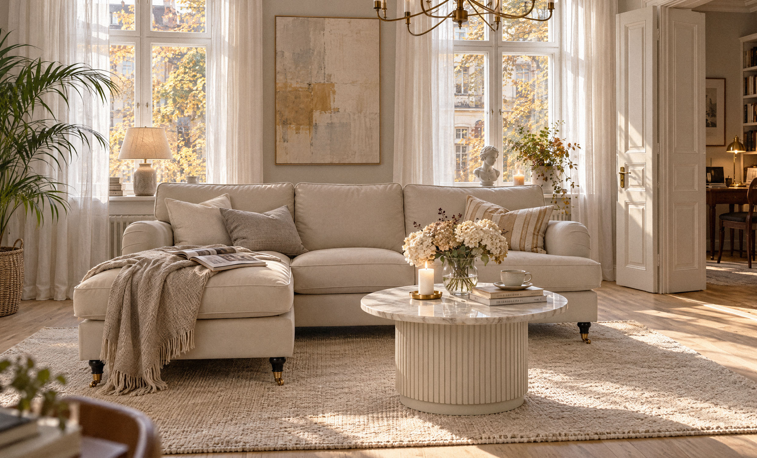 SKAGEN Divansofa Venstre Howard Classic Beige