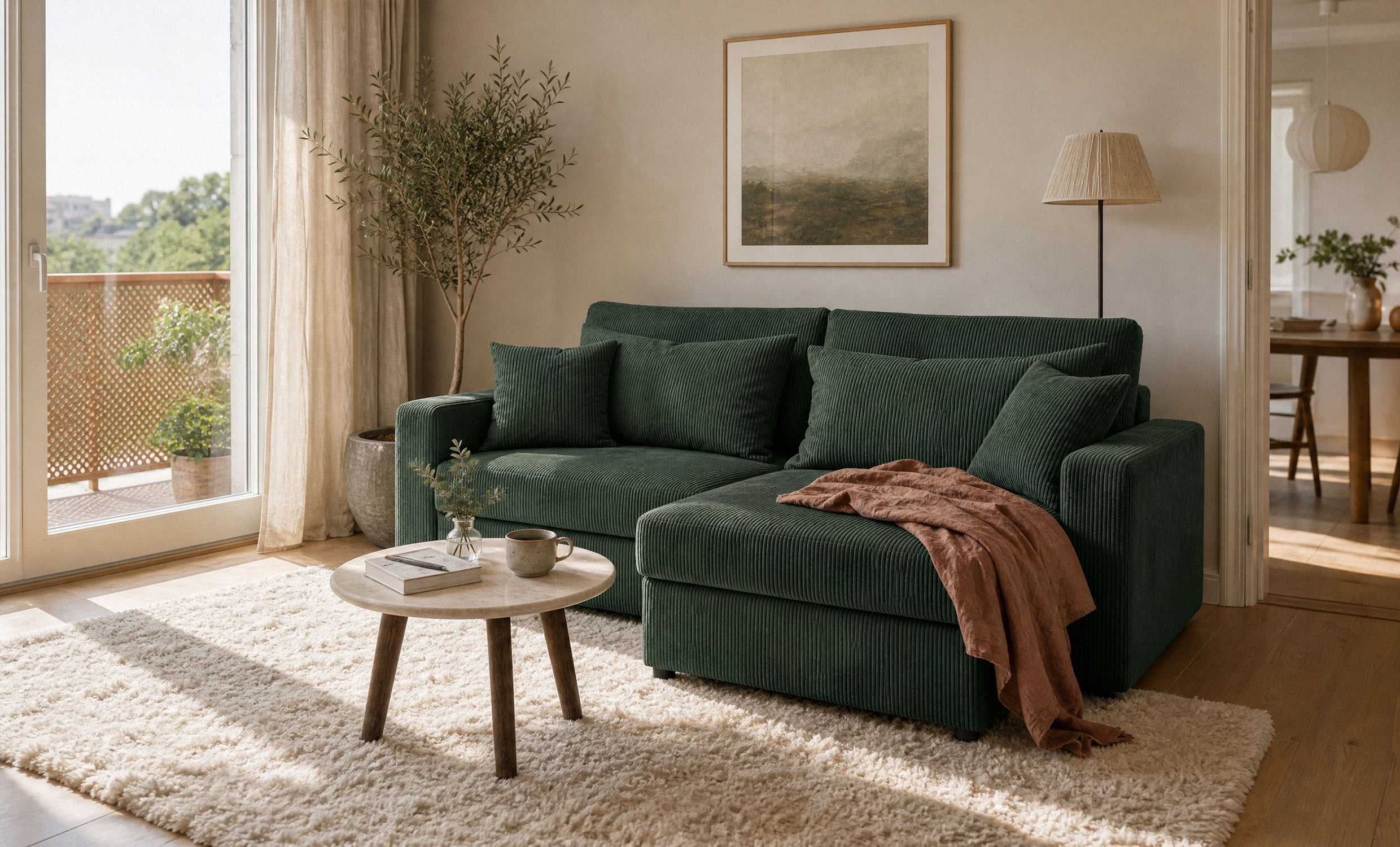 SOHO Sovesofa Cord Olive