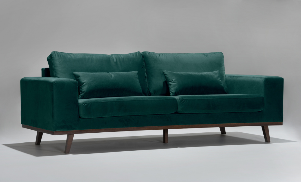 STOCKHOLM 3-seters sofa Velvet Edition Grnn i gruppen Stue / Sofaer / 3-seters sofaer hos Sofas & more (ST25RI37)