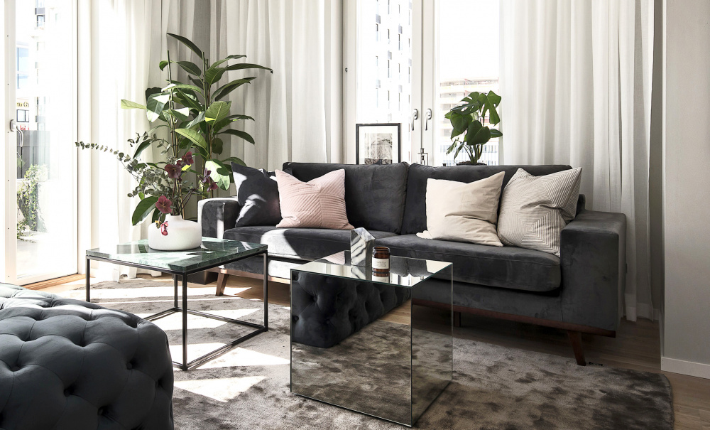 STOCKHOLM 3-seters sofa Velvet Edition Mrk gr i gruppen Stue / Sofaer / 3-seters sofaer hos Sofas & more (ST25RI96)