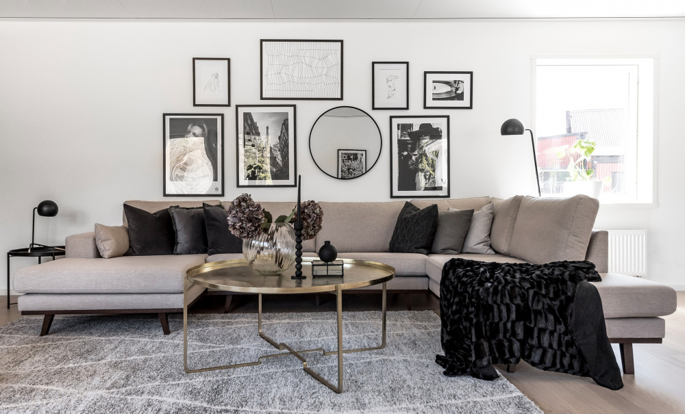 STOCKHOLM Fusion U-sofa Venstre Greige i gruppen Bestselgere / Utvalgte bestselgere / Stockholm hos Sofas & more (STA3DCA01)