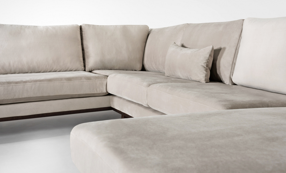 STOCKHOLM U-sofa Left Velvet Edition Lys gr i gruppen Stue / Sofaer / U-sofaer hos Sofas & more (STA3DRI91)