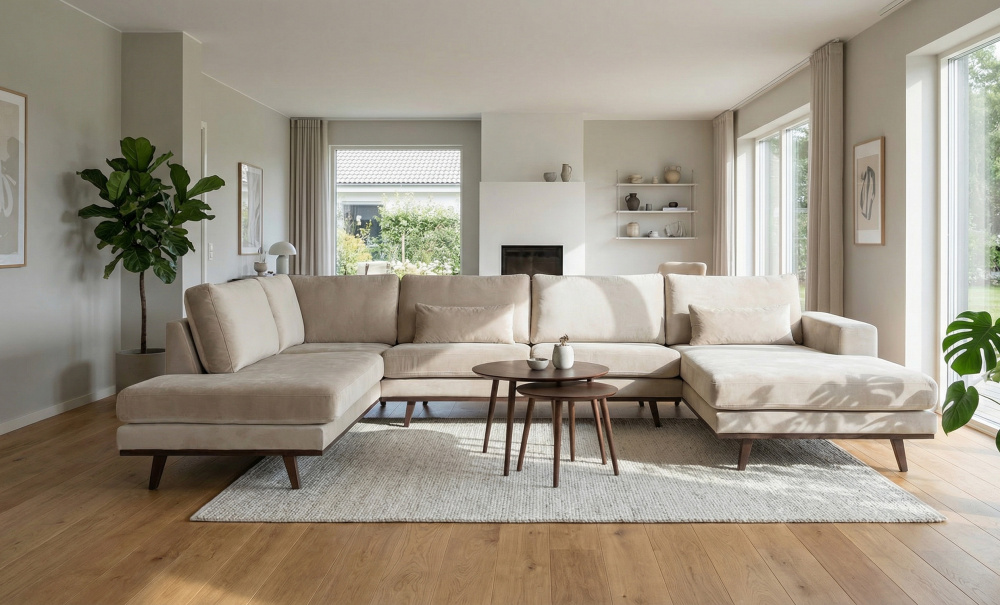 Bilde nr 3 (STOCKHOLM U-sofa Venstre Velvet Edition Greige)