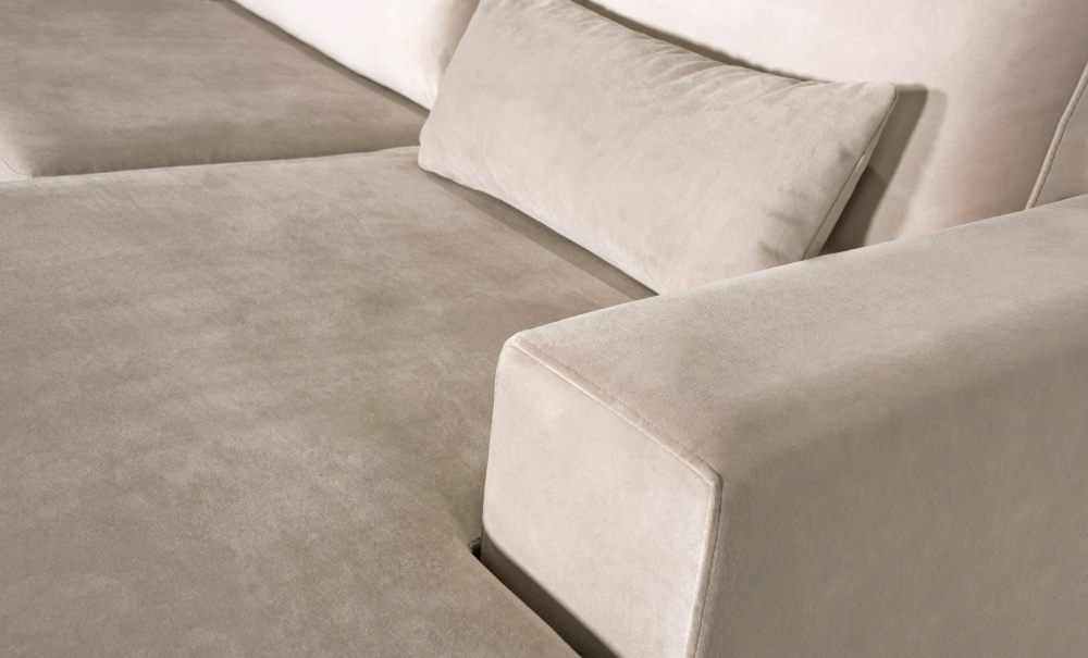 STOCKHOLM U-sofa Venstre Velvet Edition Greige i gruppen Stue / Sofaer / U-sofaer hos Sofas & more (STA3DSA02)