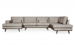 Bytt til bilde nr. 1 (STOCKHOLM Fusion U-sofa Hyre Mrk beige)