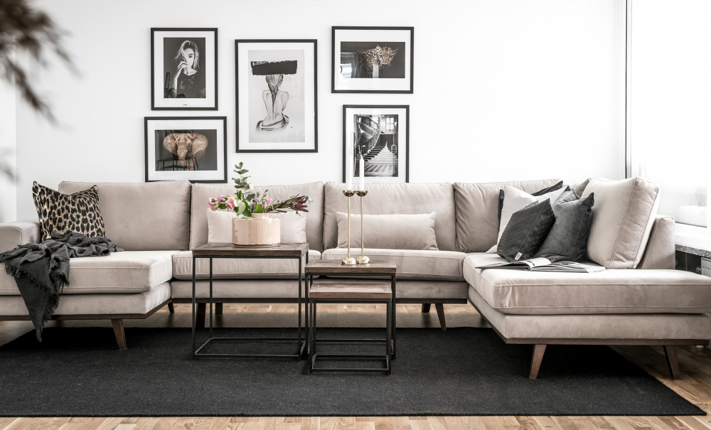 STOCKHOLM U-sofa Hyre Velvet Edition Grnn i gruppen Bestselgere / Utvalgte bestselgere / Stockholm hos Sofas & more (STD3ARI38)