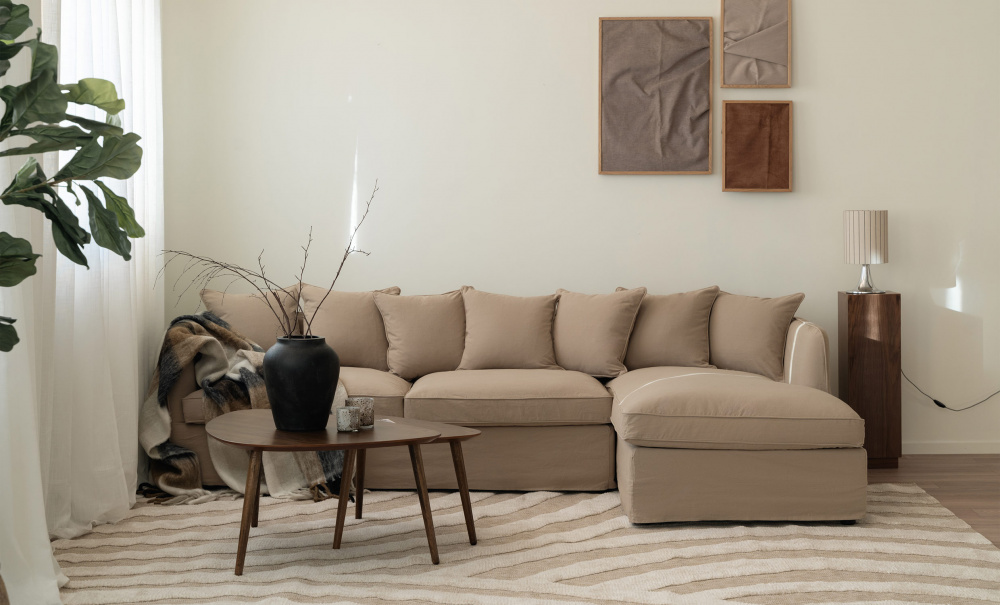 STEDFORD Sovesofa Divan Høyre Kaki i gruppen Stue / Sofaer / Sovesofaer hos Sofas & more (STF-CORN-RHF-067-2D)