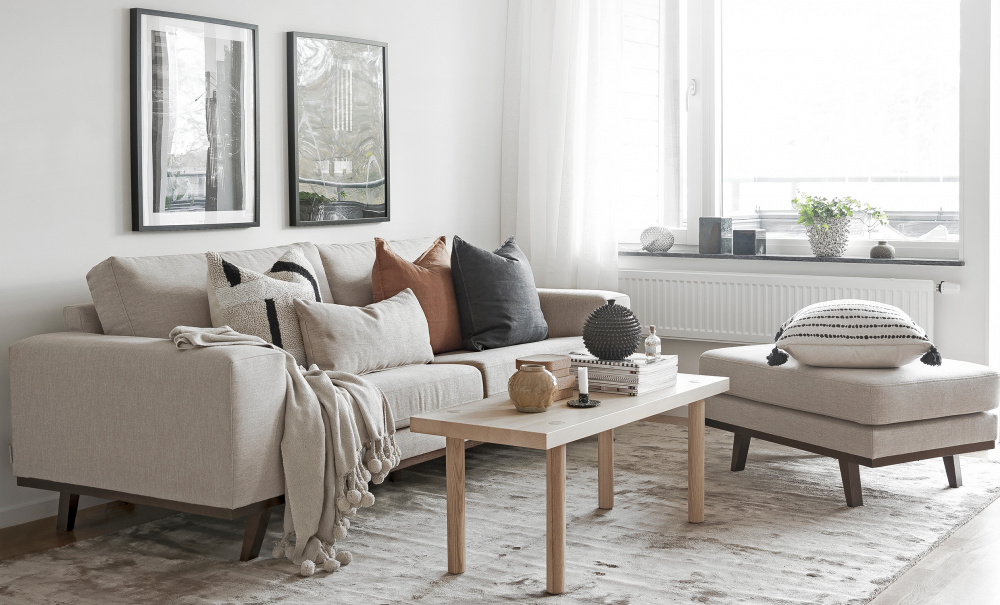 STOCKHOLM Fusion Fotskammel Greige i gruppen Bestselgere / Utvalgte bestselgere / Stockholm hos Sofas & more (STFSCA01)