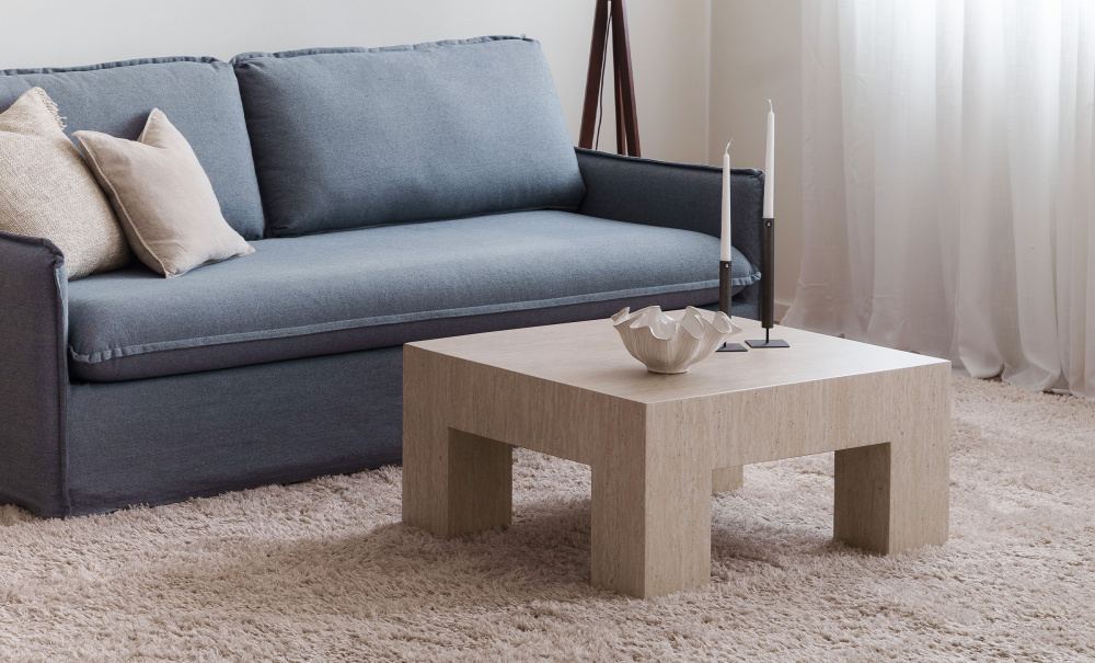 CATANIA Sofabord 80 Sandbeige i gruppen Stue / Sofabord hos Sofas & more (TD-CT2-TRA-BE)