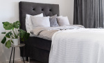 VÄRMDÖ Premium Sengepakke 160 Velvet Dark Grey
