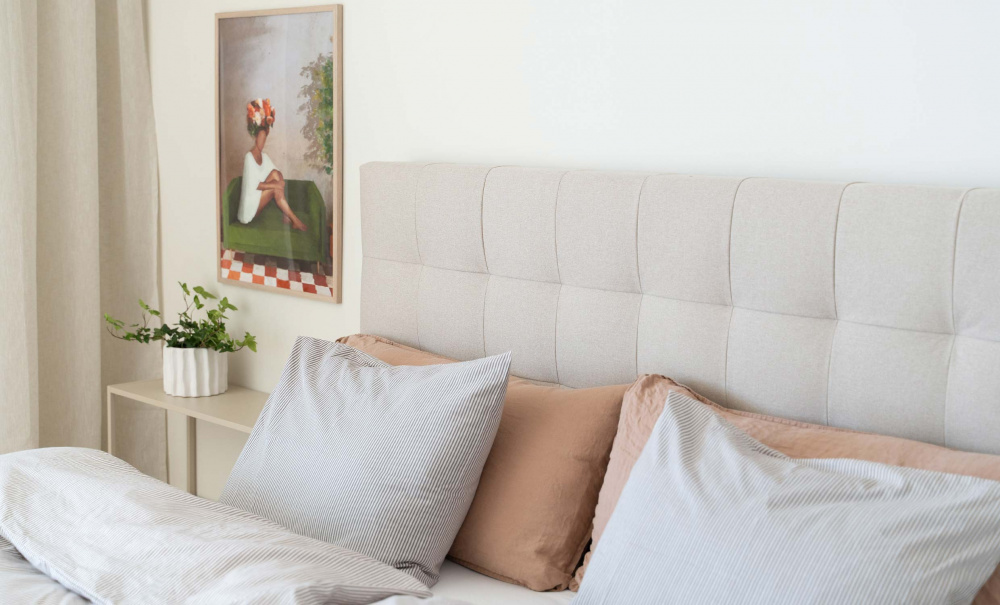 VRMD Premium Sengegavl 180 Beige i gruppen Soverom / Sengegavler / Sengegavler 180 hos Sofas & more (VPSG180-BE)