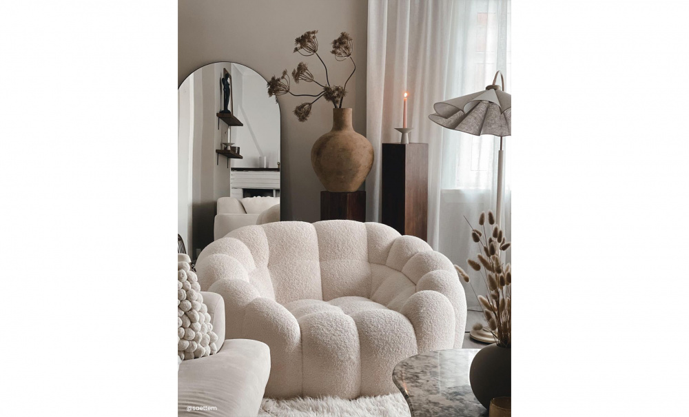 JODA Loveseat Teddy Offwhite i gruppen Stue / Lenestoler hos Sofas & more (Y20392S-TEDDY04)